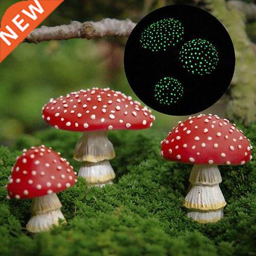 Mushroom For Garden Decor Glow In The Dark Fairy Garden