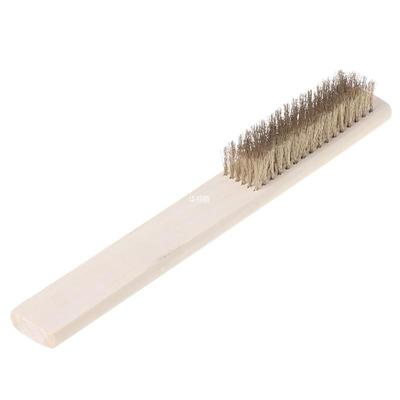 6Row eel Copper Wire Wood Handle Scratch Brush For Polishi
