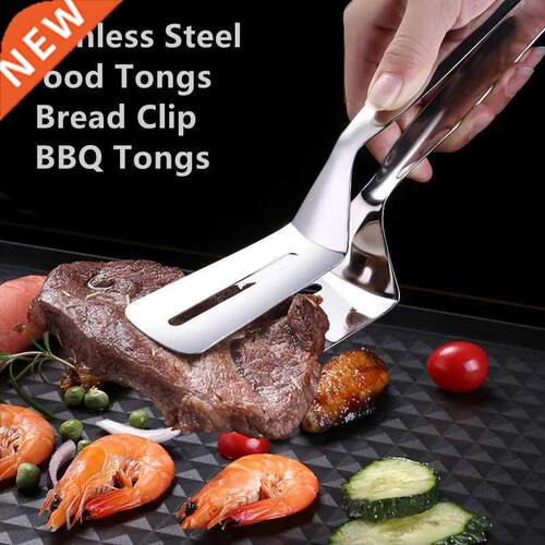 Kitchen Utensils Stainless Steel Food Tongs Bread Barbecue