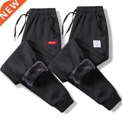 Men's Winter Pants Men Loose Sretch Sweatpants Thicker Jogge