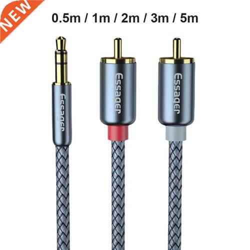 Essager RCA Aux Cable 3.5mm Jack to 2 RCA Audio Cable Y Conn