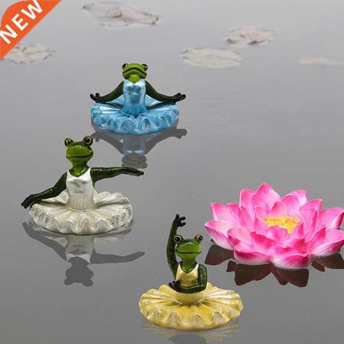 Creative Resin Floating Frogs Statue Outdoor Garden Pond