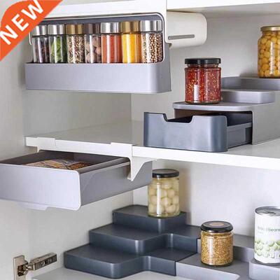 Ktchen Spce Jar Rack Wall-Mounted Adhesve ng