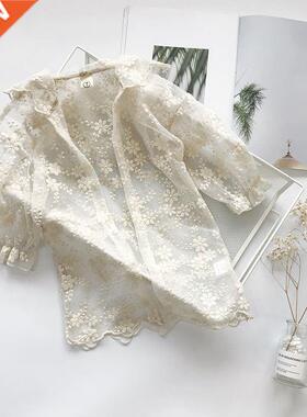 Summer child girl lace sunscreen clothing UV protecti