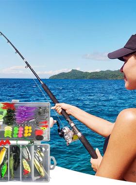 Fishing Lures Baits 88 Pcs Bass Trout Salmon Tackle Box