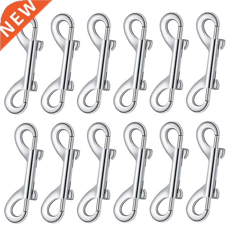 12 Pieces Double Ended Bolt Snaps Hook Zinc Alloy Double Tri
