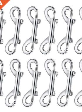 12 Pieces Double Ended Bolt Snaps Hook Zinc Alloy Double Tri
