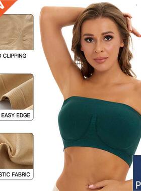 3pcs Women's Tube Top Strapless Bra Women's Bra Sea