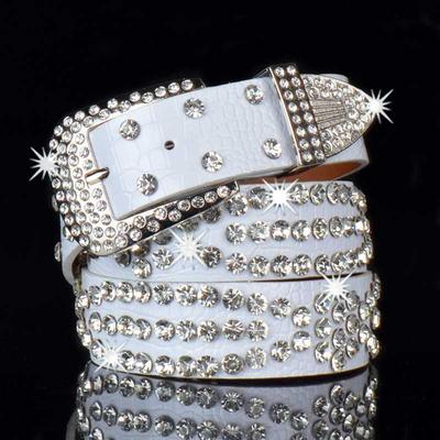 Feerldi Diamond Studded Belt Luxury Women's Rhinestone B