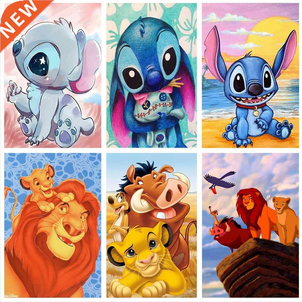 Cartoon Lilo Stitch Nani Diamond Painting Round Diamond Mosa