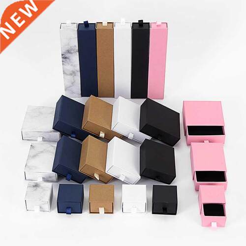 12Pcs Pull-Out Jewelry Box White Pink Black Necklace Earring