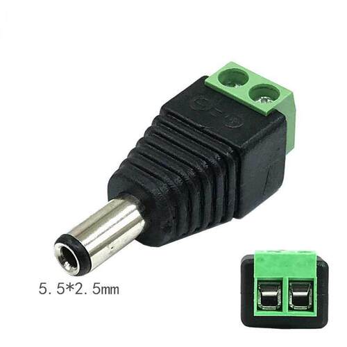 10 Pcs 12V 2.1 x 5.5mm DC Power Male Plug Jack Adapter