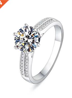 Six Prong 2 Carat MoissaniteRing for Women Rings Star Queen