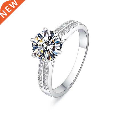 Six Prong 2 Carat MoissaniteRing for Women Rings Star Queen