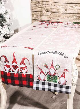 180x6cm Cartoon Christmas Forest Man Table Runner Cover Chr