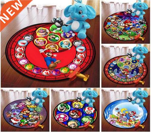 Leisure Puzzle Game Super Mio 3D Print Game Round Mat Floo