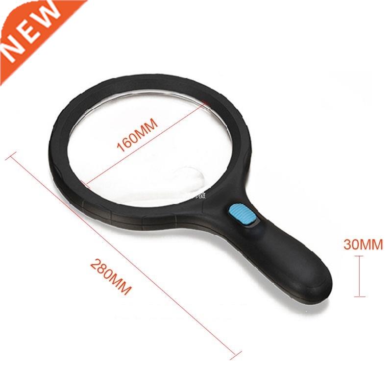 Handheld Magnifier Illuminated 12 LED Lights High Magnificat