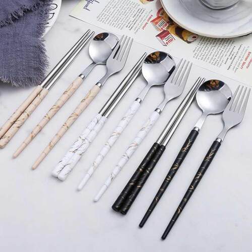 Marble Handle Dinnerware Sets Fork Spoon Knife Set Utensil