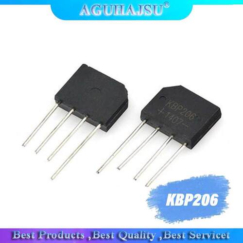10PCS KBP206 DIP-4 KBP206G DIP DIP4 Bridge Rectifier 2A 600V