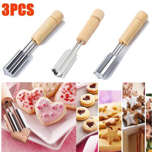 3pcs DIY Flower Shape Fruit Vegetable Cutter Mold Cartoon