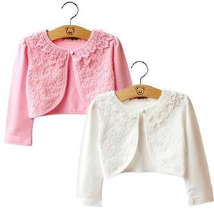 Gir Kids Thin Girls Coat Summer Cardigans Sleeve Long Flower