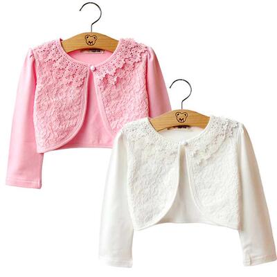 Summer Thin Girls Coat Long Sleeve Kids Cardigans Flower Gir