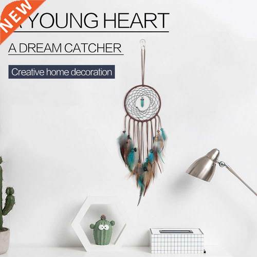 Wind Chimes Handmade Indian Dream Catcher Net with Feathers