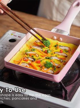 Frying Pan Japanese Tamagoyaki Omelette Pink NonStick Pan