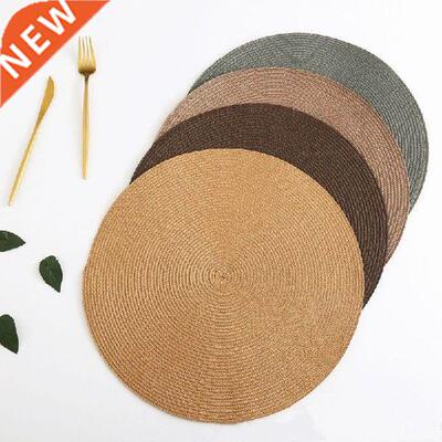 1pc Table Round Placemat Weave PP Dining Napkin Mats Bowl