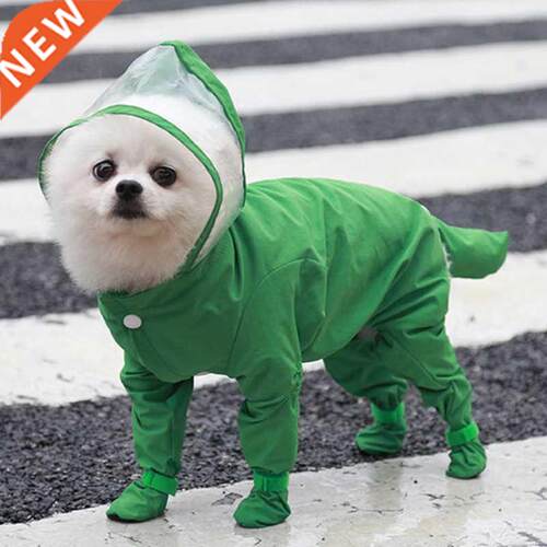 Pet Dog Raincoat Clothes Small Dog Waterproof Jumpsuit Overa
