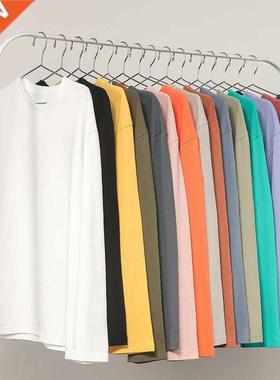 100% Cotton Brand Quality Men's T-shirt Solid Color Dress Up