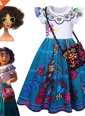 Girls Encanto Charm Dresses Carnival Summer New Children Pri