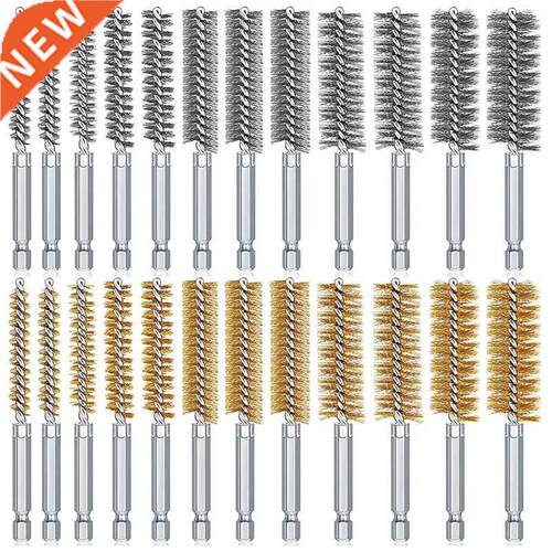 Hole Brush Bronze Cleaning Brush Set Steel Wire Hole Brush