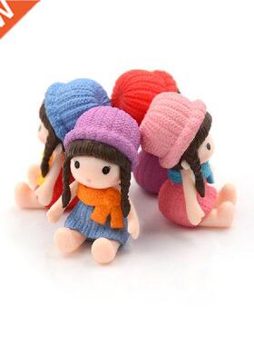 1PC Sitting Sweater Girl Miniature Figurine Bonsai