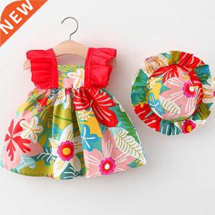 Newborn Baby Girl Dress 2pcs Summer New Full Body Color Big