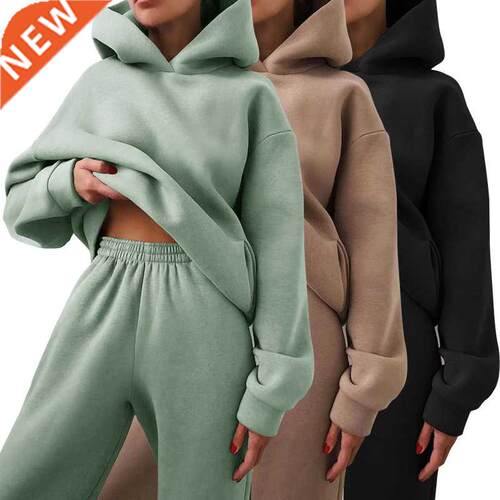 Women's Tracksuit Suit Autumn Fashion Warm Hoodie Sweatshirt