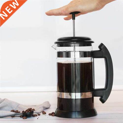 0ml 34oz Stainless Steel Glass Coffee Teapot French Coffe