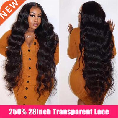 Cheap 250 Density Lace Wig Body Wave Lace Front Wig Transpar