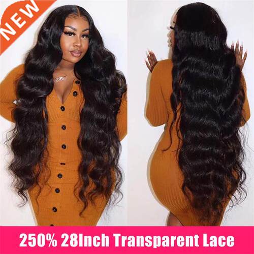 Cheap 250 Density Lace Wig Body Wave Lace Front Wig Transpar