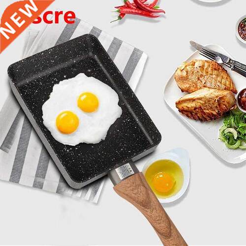 -Style Frying Pan Tamagoyaki Omelette Black Non-Stick Pan F