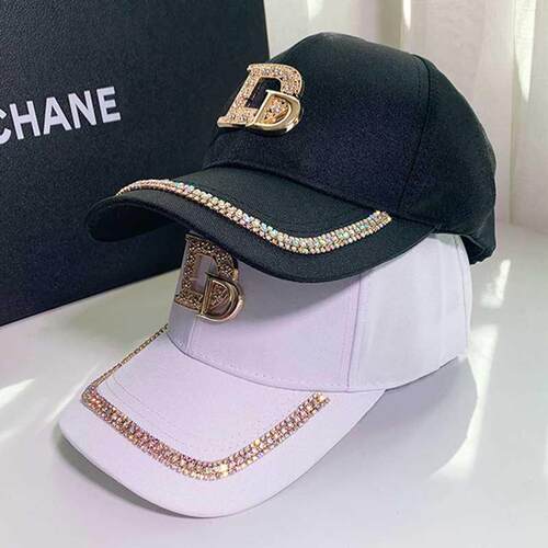 Fashion Brand Diaond D Letter Baseball Cap For Woen Suer
