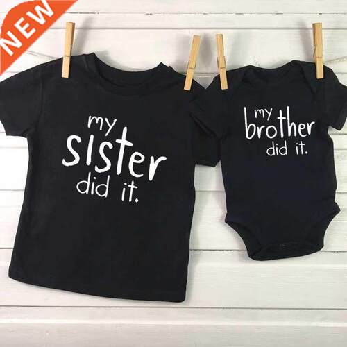 Sibling Matching Clothes My Brother Sister Did It Funny Blac