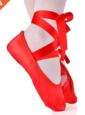 New Children's And Adult Girls Ballet Dance Shoes Satin Gym