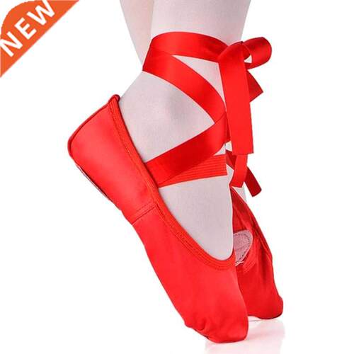 New Children's And Adult Girls Ballet Dance Shoes Satin Gym