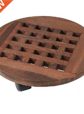 New 25cm Wood Flower Pot Removable Tray Plant Holder Stand