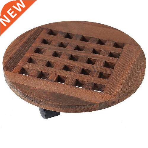 New 25cm Wood Flower Pot Removable Tray Plant Holder Stand