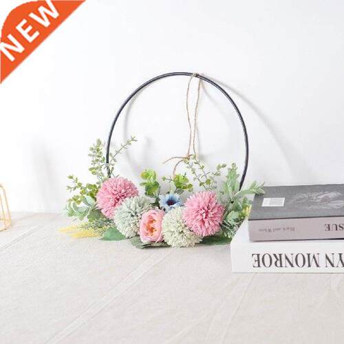 Artificial Wreath Metal Wall Hanging Artificial Hydrangea
