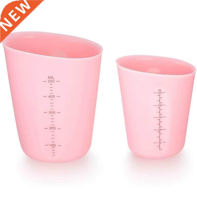 Silicone Measuring Cups Jugs, Mixing Cups with Scale Clear,
