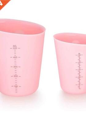 Silicone Measuring Cups Jugs, Mixing Cups with Scale Clear,