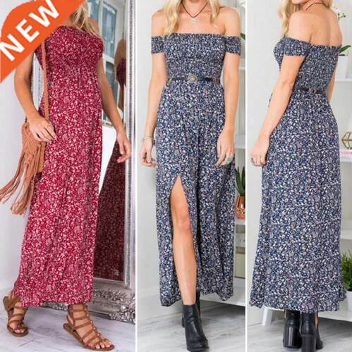 2021 summer sexy strapless women's dress with slit裹胸连衣裙